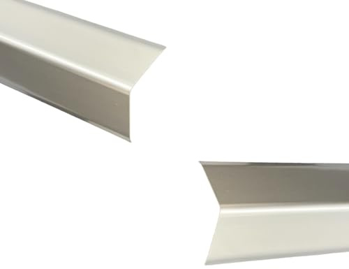Winkelprofil Edelstahl Eckschutzschiene VA 3-fach gekantet Kantenschutz Blank Eckleiste V2A, Größe: 1000 mm, Stil: 15x15 mm