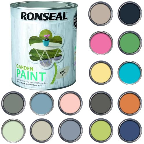 Q&H Garden 750ml Exterior Wood Paint - Waterproof & Weatherproof Outdoor Furniture - Long Lasting Matt Finish for Sheds, Benches, Woods, Stones (White Ash)