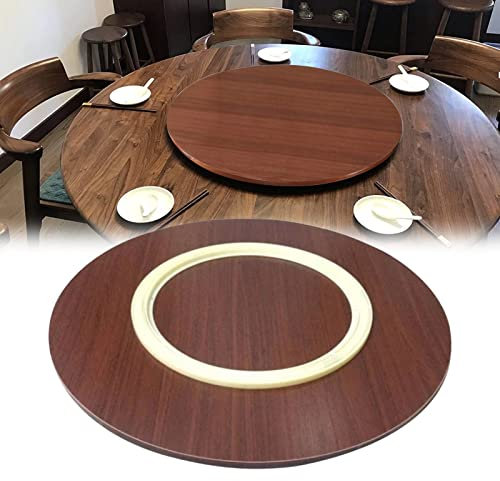 IMYOGI Plateau tournant en Bois Stable et Exquis, Grand Format, pivotant à 360°, pour Table à Manger, Plateau pivotant pour Cuisine d'hôtel, Service de Table, 50 à 100 cm, Couleur Rouge-Marron