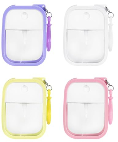 Fidère Pulvérisateur En Plastique En 4 Pièces, Bouteille De Distribution Liquide, Flacon Pulvérisateur Multifonction, Adapté Aux Produits De Parfum, D'Alcool Et De Soins De La Peau.