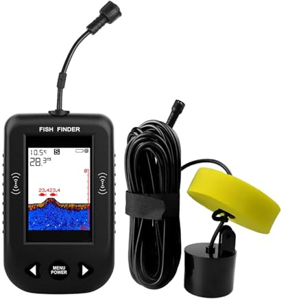 Fiskelokolod 45 grader 100m bärbar sonar for fiske ekolod larmgivare sjöfiske Kajak/Båt/Is