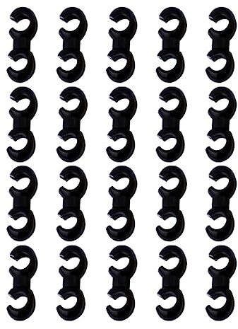 20 Fermacavi per Bici Fermagli per Cavi del Freno per Biciclette Clip con Gancio a S Fermagli per Clip per Linee Trasversali per Bici Accessori per Ciclismo Clip con Gancio a S Rotanti per in