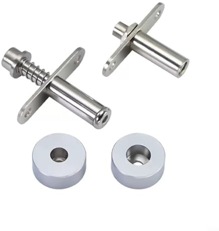 HomeVortex 1 par de bisagras pivotantes para divisor de habitación, ajuste giratorio de 360 grados con diseño giratorio oculto, mecanismo de resorte de metal para paneles de 22 mm de grosor, color
