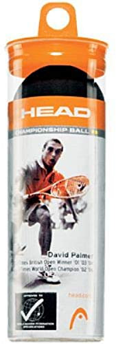 Head Championship Double Yellow Dot Pelotas de Squash, Unisex, Negro