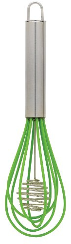 Mrs. Anderson’s Baking Rapid Whisk Junior with Double Helix Spiral Blades, 18/8 Stainless Steel and Silicone, Green