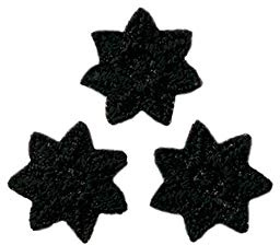 Applikationen - Kids and Hits - aufbügelbar 3 Sternchen ca. 1,0x1,0 cm schwarz 3 St