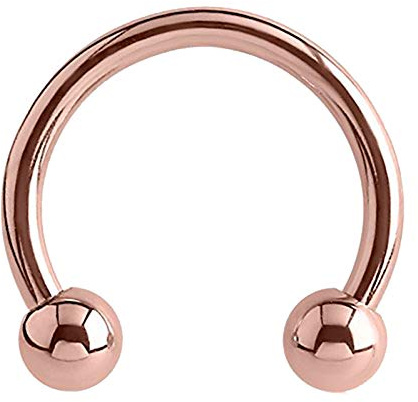 eeddoo Piercing Hufeisen Septum Rosegold Edelstahl