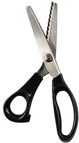 UOOOM Zickzackschere mit gewelltem Rand, professionelle Zick-Zack-Nähschere, Stoffschere zum Schneidern und Basteln (D-7 mm)
