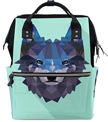 MONTOJ Wolf and Rose Canvas Reisetasche Campus Rucksack One Size 9