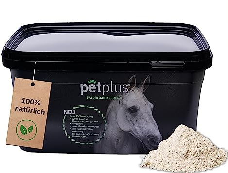 PetPlus® ZEOLITH Klinoptilolith Pulver Pferd 750g & 3kg, Premium Qualität, 100% natürlich, Keine Konservierungsstoffe, allergenfrei, Detox (3000g)
