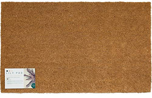 Lily Pad Doormats - heavy duty coir door mat - large doormat 75 x 45 cm - non slip door mats with PVC backing - indoor door mat - outdoor sheltered use welcome mat