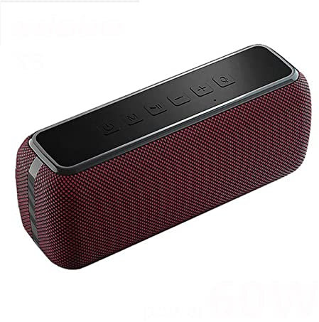 BJTYHT Altoparlante Altoparlante Bluetooth Wireless 80W Subwoofer Soundbar Telefono Cellulare Carica Soundbox Echo Wall Music Center Colonna (Color : 60W Red, Size : Medium)
