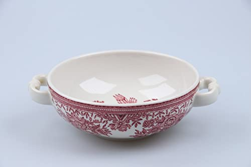 Villeroy & Boch Suppentasse Henkel waagerecht Fasan rot, Porzellan, Klassisch, Schüssel, Suppentasse, 12,6 cm Durchmesser, 4,6 cm Höhe