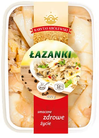 3 Packung Handgemachte Gastronom Nudeln mit Kohl jeweils 400g recznie robione Łazanki Lasanki