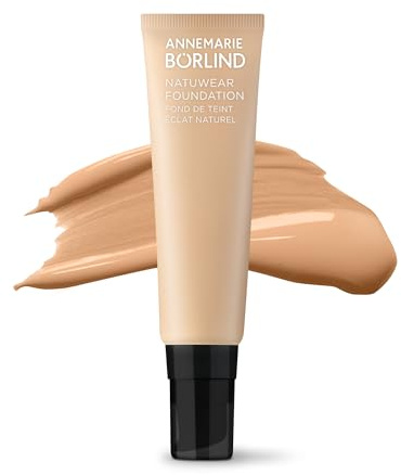 ANNEMARIE BÖRLIND Naturwear Foundation Almond 30 ml, Pre-Aging Make-up | Flüssige Foundation, Nude Finish, Kaschiert Falten, Definiert Konturen, Frischer Glow, Cremige Textur, Aufbauende Deckkraft