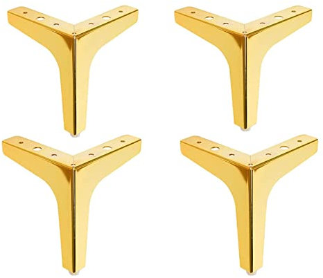4 pezzi Gambe per mobili, 15cm Gambe per Divani, Piedi per Mobili in Metallo, Mobili Piedini Tavolo Triangolo, Ricambio per Armadietti, Armadi, Divani, Poltrone