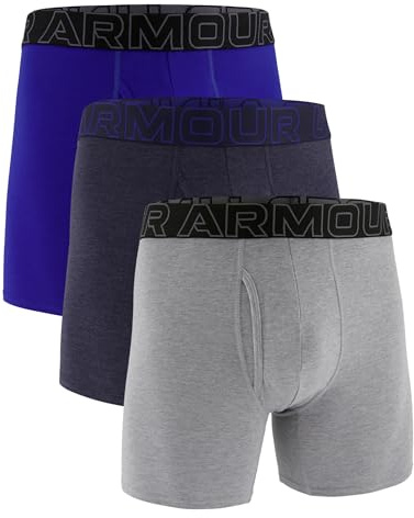Under Armour herr performance bomull 15 cm boxerjock 3-pack retroshorts (3-pack), Midnight Navy – Core, L