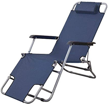 Strandstühle, Sonnenliegen, klappbarer Liegestuhl, Schwerlast-Stühle ohne Schwerkraft, Liegestühle, Superbreite 45 cm, Liege, Strand-Patio-Garten-Camping (Color : 1) Happy