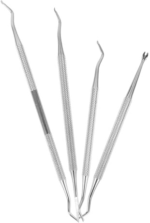 4 St Manikyr Verktyg Nagelfil Nagelbandskniv Verktyg För Rengöring Av Naglar Nagelsatser Spiktillbehör Praktiska Nagelkonstverktyg Pedikyr Nagelbandstrimmer Sax Rostfritt Stål Vård