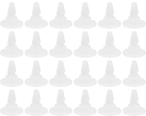 PATIKIL 4mm PCB Espaciador, 50 Paquete Redondo Cabeza Clavo Forma PCB Aislado Tablero Base Placa Separadores Plástico Pie Soporte Herraje Herramienta, Blanco