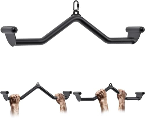 SELEWARE 28 tum LAT dragstänger, kabelmaskinfäste, multifunktions ryggstyrketräning bicep-triceps ergonomiska handtag, kraftig stållats-pulldown-stång för hemmagym, fitness träning