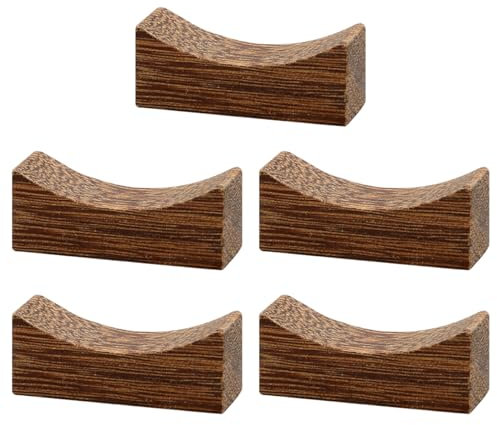 GLADFRESIT Wooden Chopsticks Holder 5PCS Chopstick Fork Spoon Stand Rack Set Knife Rest for Home Restaurant Party Kitchen Table