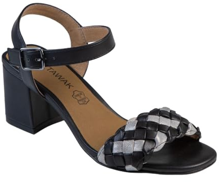 CHATTAWAK Mujer 18CARLINANOIR38 Sandalia de tacón Negro, 38 EU, Negro, 38 EU