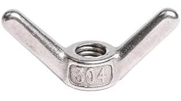 DUOCAI flügelmutter Speziell geformte Handschraubenmutter aus Edelstahl 304 mit großem Ohr M6 M8 M10 -M24 (Color : Small Ear, Size : M6-1pcs)