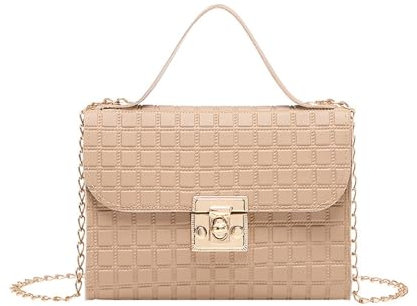QKEPCY Crossbody Tasche Damen Umhängetasche Gesteppt Klein Schultertasche Handtasche Kleine Taschen für Frauen Quilted Bag Crossbody Bag