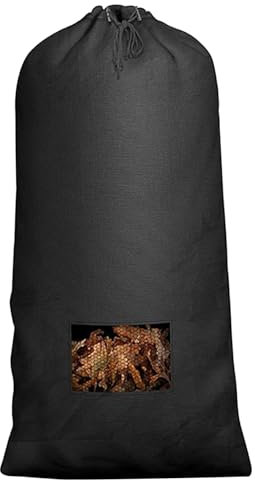 Rasenmäher-Tasche, 79 x 51 Zoll, großes Fassungsvermögen, Laubsack mit Reißverschluss und Netz, wiederverwendbar, Rasentraktor-Laubsack zum Laubsammeln, Grasfangrasen und Laubsammler, Laubsammler, Ras