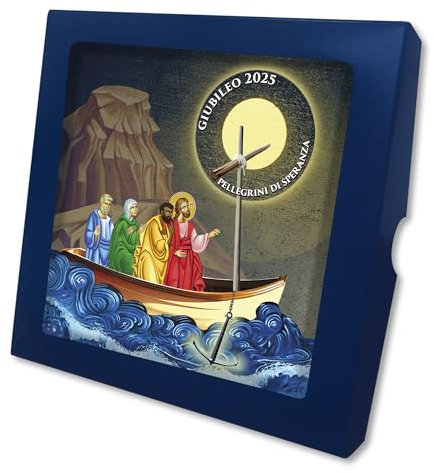 Fratelli Bonella – Fliese 20 x 20 cm aus Keramik zum Jubiläum – Fliese mit Heiliger Figur zum Aufhängen – Keramikfliese