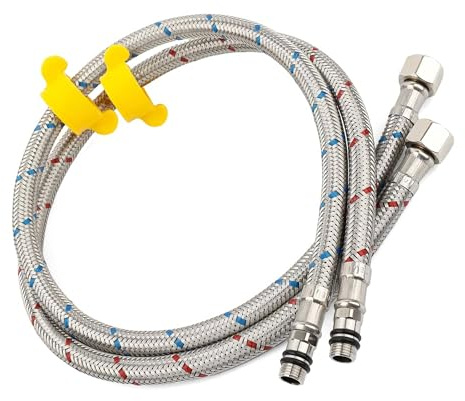 YUANNY Anschlussschlauch Armatur 2 Stück 70cm x G3/8 x M10 Verbindungsschlauch DVGW Wasserzulauf-Schläuche Verlängerung für Wasserhahn Mischbatterie