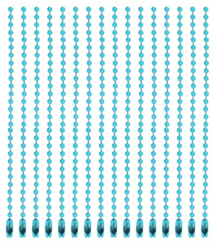 QUARKZMAN 20 Pz 5 Pollici 12Cm Catena a Perline a Sfera, Catena a Sfera Metallico con Connettori per Ornamenti Appesi, Gioielli, Collane, Targhette per Cani, Azzurro Chiaro