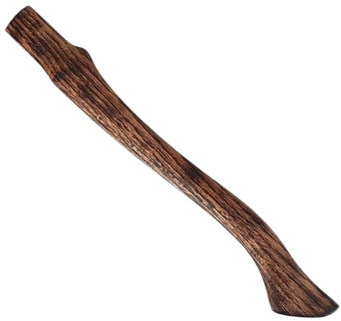 Manche de Hache en Bois de hêtre 47 cm Long, Manche Hache Rechange carbonisé avec extrémité incurvée, Manches Lisses et résistants aux Chocs, Rechange