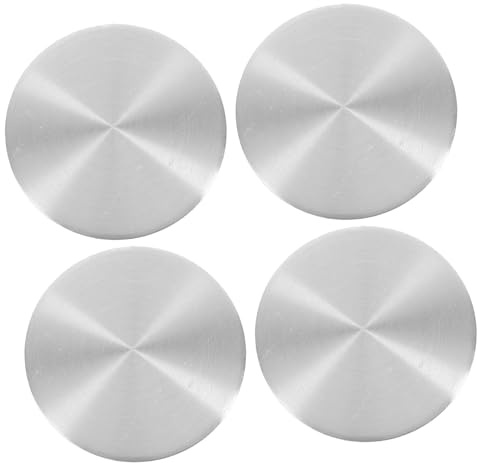 GARVALON Tapacubos de Rueda de Coche 45mm Aluminio Plata para Coche
