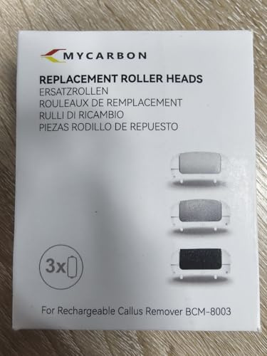 3 Stück Wet & Dry Ersatzrollen für MYCARBON BCM-8003 Hornhautentferner | Ersatz Roller Nachfüllköpfe für Pediküre Fußfeilen, elektrische Fußfeile (feine, mittlere, grobe)