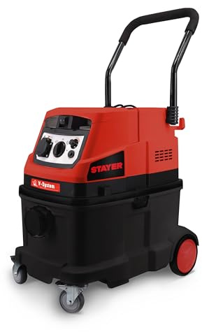 Stayer Aspirador Profesional de sólidos y líquidos BVAC 2240 V-System. con Limpieza automática de filtros, Filtro HEPA y Mando con Control Remoto.