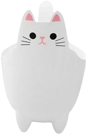 CTIRCHIU Cubo de Basura de Escritorio Grande Color Claro, Papelera Pequeña de Plástico para Objetos Pequeños, Organizador Compacto para Oficina y Hogar Diseño de Gato Divertido