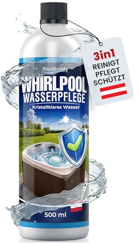 PoolBuddy Whirlpoolreiniger 500 ml, Wasserpflege ohne aktives Chlor | Hochkonzentrat zum Reinigen von Whirlpools, Hot Tubs & Pools, für kristallklares Wasser, hergestellt in Österreich
