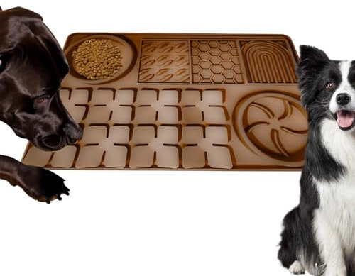 per tappetino da leccare, tappetino da leccare per cani, Tappetino per mangiare cibo con alimentazione lenta, Tappetino da per addestramento in silicone per cani di piccola, media e grande tag