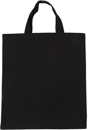 Bolsa de la compra, tamaño 38 x 42 cm, color negro, 1 unidad