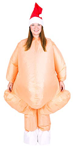 Bodysocks Fancy Dress Inflatable Christmas Turkey Costume for Adults