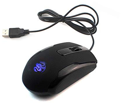 WishLotus Left Handed Mouse Logo Laser Engraving and Matte Process 800 DPI Resolution 3D Button Plug and Play Mini USB Wired Mouse Suitable for Laptop