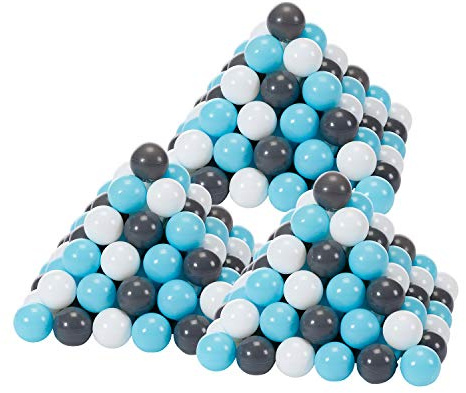 Knorrtoys 56766 – bollset ca Ø 6 cm – 300 bollar/creme/grå/ljusblå – utan farliga mjukningsmedel – TÜV-certifierad