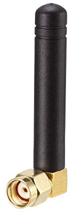 sourcing map Antena WiFi 2dBi Omnidireccional Doble Banda Conector Codo Ángulo Recto Macho RP-SMA/SMA 2,4/5.8GHz con Antena Bluetooth/Zigbee RP-SMA Macho 2Pcs