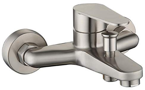 Rubinetto miscelatore per vasca da bagno, rubinetti in acciaio inox, rubinetto per vasca da bagno, con uscita doccia e rubinetto per vasca