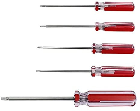 Fixinus Juego de 5 destornilladores triangulares magnéticos, puntas de destornillador triangular, 1.8 mm, 2.0 mm, 4.2 mm, herramienta de reparación de destornilladores para juguetes y cambio de pilas