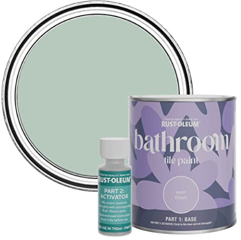 Rust-Oleum Green Water-Resistant Bathroom Tile Paint in Matt Finish - Leaplish 750ml