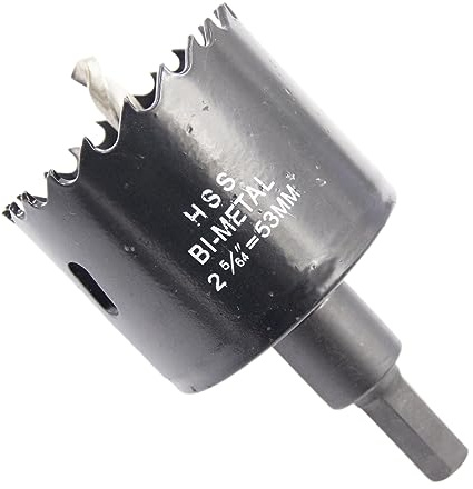 Hålsåg 53 mm LAIWEI Bi-metall rund hålsfräs HSS cirkelsåghuvud, 1,8 mm tjockt, skärdjup upp till 38 mm, lämplig för trä, plast, gipsskivor och metallrör