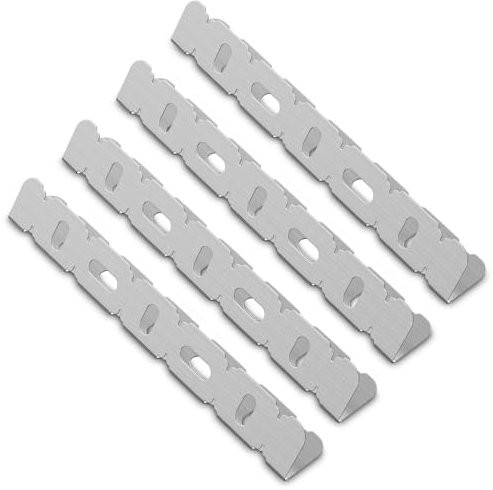 Mordx 4 Pezzi Supporto per Barbecue in Acciaio inox, per 6 Apiedini, Aupporto per Barbecue, BBQ Holder Rack,Griglia in Acciaio inox, per Grigliate di Carne Ideale per Spiedini Spiedini di Carne